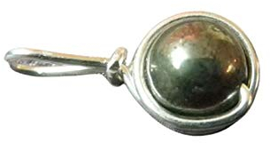 Kettenanhänger TENDRE Edelstein Pyrit (Hochwertig versilbert)