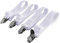 Beedsooth 4 Stück Bettlakenspanner verstellbar(60-200cm), Elastische betttuchspanner, Spanner für Bettlaken, Lakenspanner mit Metallklammern für Bettlaken, Bügelbrett, Matratze oder Sofa, Weiß