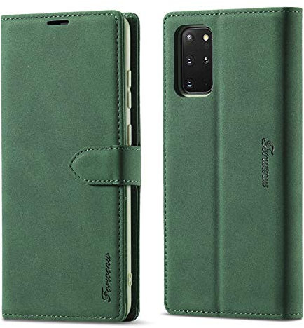 LOLFZ Wallet Case for Samsung Galaxy S20 FE 5G, Premium Leather Case with Card Holder Kickstand Magnetic Closure Shockproof Flip Case Cover for Samsung Galaxy S20 FE 5G - Green