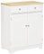 HOMCOM Meuble de Rangement Buffet Salon avec placards à Portes, 2 tiroirs et étagère réglable, Armoire de Rangement pour Salon, Cuisine, Chambre, Blanc et Bois Naturel