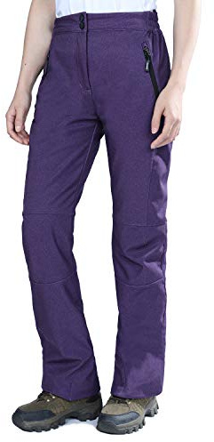 33,000ft Wanderhose Damen wasserdichte Skihose Winter Warm Softshellhose | Thermohose, Fleece Gefüttert Outdoorhose, Snowboardhose, Atmungsaktive Schnelltrocknende, Trekkinghose