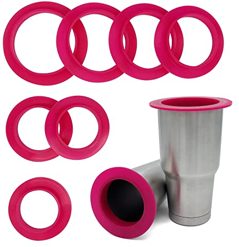 SECOPIN Tumbler Shields for Epoxy Rims, Tumbler Making Supplies, Tumbler Turner Silicone Insert, Paint Spray Shield 7 Sizes