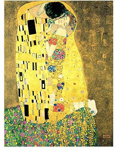 Pintoo Puzzles 1200 Teile für Erwachsene - Klimt - Der Kuss Einfache Aufbewahrung Snug Ineinandergreifende Kunststoffpuzzle Kein Kleber erforderlich [H3068]