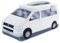 BRISA VW Collection - Volkswagen Neopren Universal-Schmink-Kosmetik-Kultur-Reise-Apotheke-Tasche-Beutel im T5 Bulli Bus Design (Weiß/Groß)