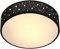 MONZANA® Deckenlampe Sternenhimmel Wohnzimmer Schlafzimmer E27 Schwarz Rund 38cm Stoffschirm 2-Flammig 40W Küche Lampe Deckenleuchte Stoffdeckenlampe