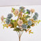 Equirider Ramo de Plantas Verdes Artificiales, Clavel Pastoral, Lila de otoño, fotografía de Boda, decoración Floral