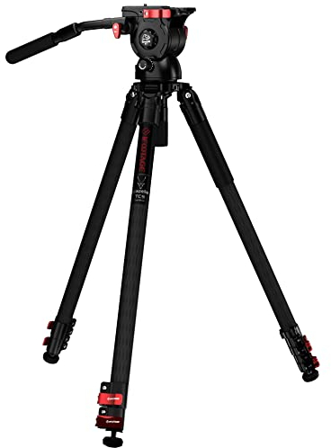 IFOOTAGE Gazelle TC9 Karbon-Kamerastativ, Professionelles Video-Stativ, Komodo K7 Fluid-Stativkopf, Schwerer Flüssigkeits-Videokopf, für Professionelle Fotografie, Vlogging und Videoproduktion