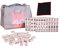 F Fityle Mini Mahjong Set, Majongsteine Spiel, Traditionelles Chinesisches Majong Spiel, Tragbarer Brettspiel Set mit 144 Mahjong Steinen, Tabletop Brettspiel für Familien Camping, GELB