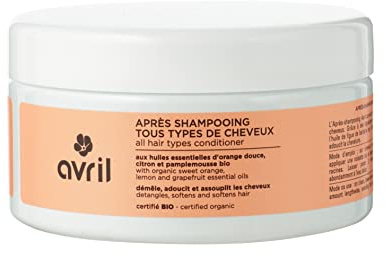 Avril - Bio-Nach-Shampoo – entwirrt, weich und geschmeidig – alle Haartypen – angereichert mit ätherischen Ölen – vegan, zertifiziert Bio Ecocert, hergestellt in Frankreich – 200 ml