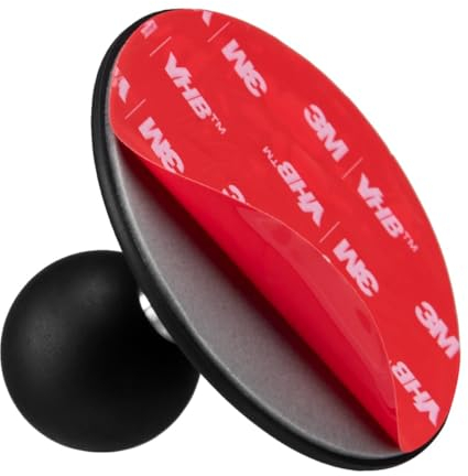 FANAUE Flex Adhesive Ball Base Compatible with RAM Mounts B Size Double Socket Arm, 1 Ball Head Adapter for Motorcycle Phone Mount Bike Phone Holder, Suction Cup Base for Mounting on Car Dashboards.