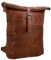 Gusti Leder Rucksack - Henning Vintage Tagesrucksack aus Rindsleder in Braun – Rolltop Rucksack mit Laptopfach für Damen & Herren 13 L