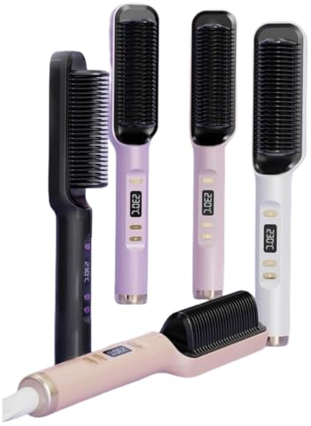 Portable Rechargeable Mini Hair Straightener with Ceramic Plates and Heat Proof Bag for for All Hair Types (Pink)