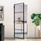 GuyAna Clear Glass Door, Black Aluminum Frame Barn Door Panel, Modern Interior Door Kit for Office Kitchen Living Room Shower Door Room Dividers