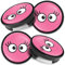 Biomar Labs 4 x 54 mm Nabendeckel Kompatibel mit Ford Felgendeckel Radnabenabdeckung Nabenkappen Felgenkappen Radkappen Alufelgen Rosa Augen CF 63