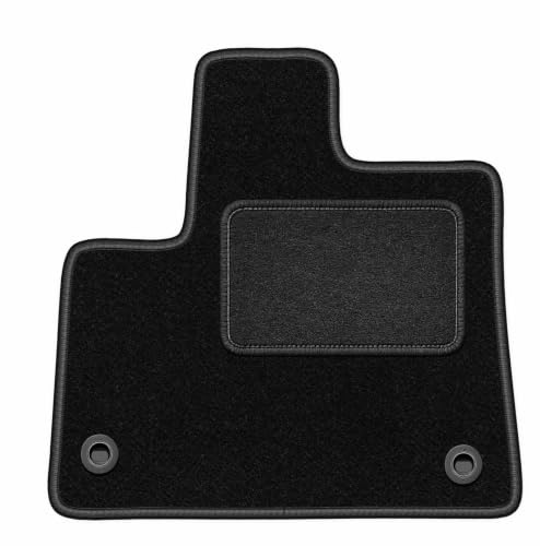 Velours-Fahrermatte passend für Opel Combo E Life 2018-, Schwarz, LUX | passend für 7-Sitzer; Velours-Teppich (Polypropylen), ca. 6,5 mm; rutschfest, ovale Befestigungen (Typ TL)