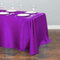 Satin-Tischdecke für Hochzeiten, Weihnachten, Geburtstage, Veranstaltungen, Bankette, Tischdecken, Dekoration für Zuhause, Esstisch, Fuchsia, 145 x 275 cm