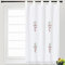 GREATOYAR Cortina Cocina, Cocina Visillo con Bordados, Cortina Cocina Translúcida, Visillo Cocina Ventana, Transparente, Tejido Gasa Fina, 1 Pieza, 100x220cm, Cereza