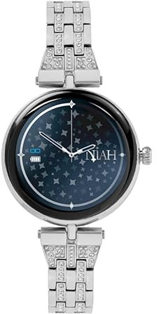 TECHMADE Smartwatch Niah Lyra, digitale Armbanduhr, Schmuck, AMOLED Display, Anrufe, Benachrichtigungen, SOS-Funktion, Sport, kompatibel mit iOS und Android (MET MEDIA GOLD)