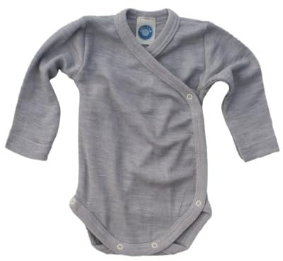 Cosilana Body avvolgente in 70% lana e 30% seta, grigio., 50-56