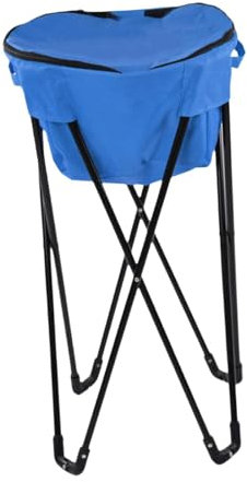 QSTDGVPW Cubo de Agua para Acampar con Soporte Y Bolsa de Viaje para Uso en Barbacoa, Azul