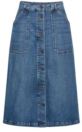 camel active Damen A-Linienrock aus einem Baumwollmix