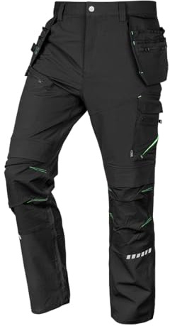 NEO TOOLS Mix&Match mit Holstertaschen, Robustes 4-Wege-Stretchmaterial | Komfort & Bewegungsfreiheit, Cordura-Verstärkungen, Reflektierende Elemente, Gr. XS-3XL