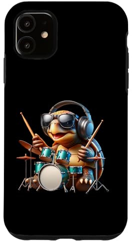 Batterie Tortue Avec Casque Et Lunettes Coque pour iPhone 11