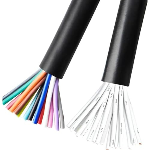 20M Multi-Core PVC Control Cable 16-40 Core Pure Copper 15-22 AWG Flexible Signal Wire(20 AWG,16 cores)