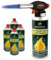 GREEN HAVEN Kitchen Blow Torch – Refillable Torch with Safety Lock & Adjustable Flame | Fit All Butane Tanks for Desserts, Creme Brulee, BBQ, Baking (Blow Torch + 4 Gas)