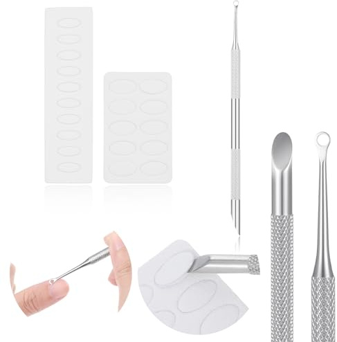 FNANJWQ 2Pcs Doppelendig Nagelhautschieber für Maniküre Pediküre Nagelkunst