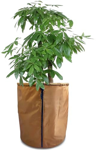 GROOFOO Thermo Topfschutz für Pflanzen – Frostschutz für Pflanzkübel, Winterschutz mit Kordelzug, Pflanzenschutz Winter für Topfpflanzen, Wiederverwendbar, Schutz vor Kälte und Nässe (1PCS (45X50 cm))