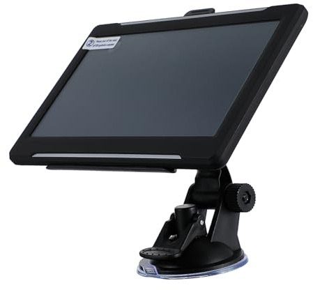 Housoutil GPS Camion 7 Pouces Écran Tactile 8 Go Navigation Satellite FM Voitures Poids Lourds Accessoire Navigation Embarquée Écran HD Noir