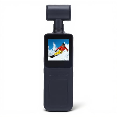 EIMSOAH 4K HD WiFi Handheld Action Camera 180 Degree Rotating Lens with LED Light APP for Outdoor Sports and Travel