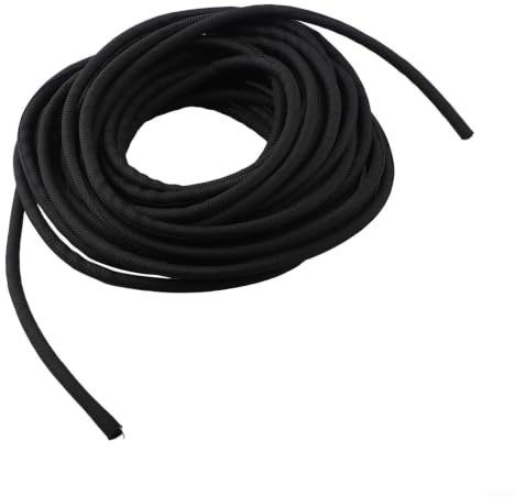 Vibsky Expandable for Braided Cable Sleeve 5mm x 10m for Wire Harness Wrap, Black PET Split-Sleeve for Industrial, Automotive, and Marine Protection