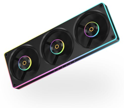 Ocypus Sigma F36 BK ARGB 360mm Single Frame PC Lüfter,500-2200RPM,FDB Lager | 3×120mm PWM Fans,Hoher Luftstrom,Hoher Statischer Druck,für AIO Radiatoren & Gaming PC Gehäuse,inkl.Drehzahlregelungskabel