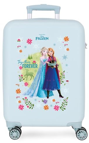 Disney Joumma Frozen Forever Kabinenkoffer, blau, 38 x 55 x 20 cm, starres 2 kgs -Seitenkombinationsschloss, ABS 2 kgs 35L, Handgepäck