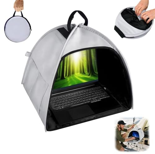 Outdoor Laptop Sun Shade, Laptop Tent For Working Outside, Portable Laptops Sun Visor, Foldable Laptops Privacy Shield For Studying Meeting Travel Outdoor Working Business Trips