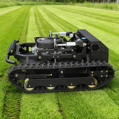 Wireless RC Lawn Mower, Remote Control Tracked Grass Cutter for Slopes and Rough Ground, Heavy Duty Lawn Machine for Yard Farm Orchard Hillside Cutting