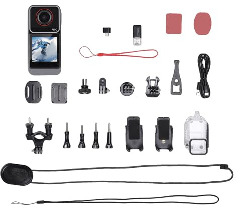 BONKZEBU 4K WiFi Action Kamera Daumen POV Tragbare Körperkamera Tragbarer Videorecorder, 4K 20MP Action Kamera Unterwasser-Camcorder, Zum Laufen Radfahren Schwimmen