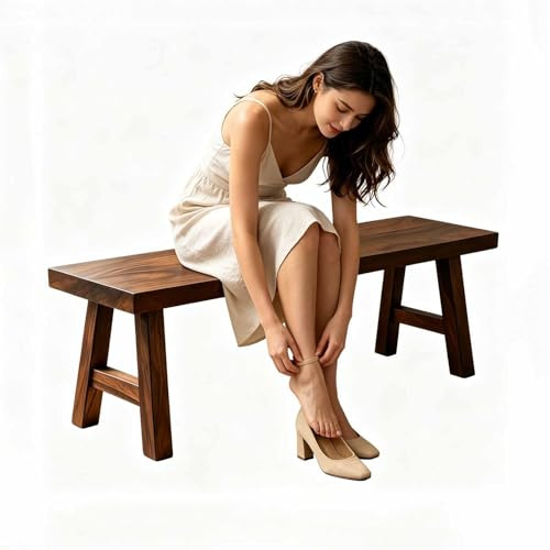 Massivt Träbänk För Hallen, 60 80 100 120 140 160 180 Cm, Rustik Inomhusmatplats, Sänggavelbänk, Sittplatser För Hall, Sovrum, Vardagsrum, Matsal(180cm)