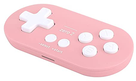 Ausla Mini Gamepad Bluetooth, Controller Wireless ABS Portatile 20g Design Tascabile 180mAh 8H Riproduzione X Ingresso Ingresso D per Telefono Cellulare PC MacOS Gaming (PINK)