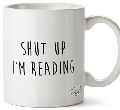 Hippowarehouse Shut up I'm Reading Printed Mug Cup Ceramic 10oz