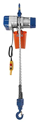 MSW Palan À Chaine Électrique De Levage Manutention Treuil PROLIFTOR 2000 (Capacité 2 Tonnes, Puissance Moteur 1 100 W, Hauteur De Levage 6 m, Vitesse 2,5 m/min, Maillons 8 x 24 mm)