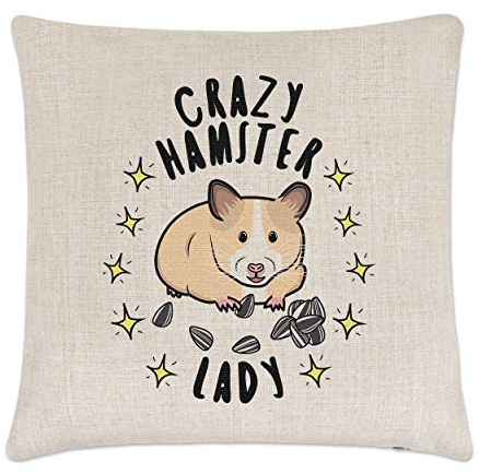 Gift Base Verrückte Hamster Damen Sterne Leinen Kissenbezug