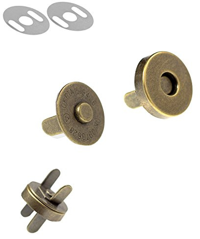 10 Magnet-Verschlüsse rund + oval Größen- Farbwahl - Taschen Schloss Verschluss