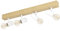 EGLO Deckenlampe Townshend 3, 4 flammiger Vintage Deckenspot im Industrial Design, Retro Lampe aus Stahl und Holz, weiß, braun, E27 Fassung