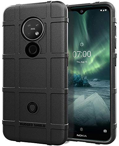 NOKOER Hülle für Nokia 6.2/Nokia 7.2, TPU Case [Heavy Duty] Anti-Fall Handyhülle [rutschfest] [Stoßfest] [Anti Fingerabdruck] Phone Case - Schwarz