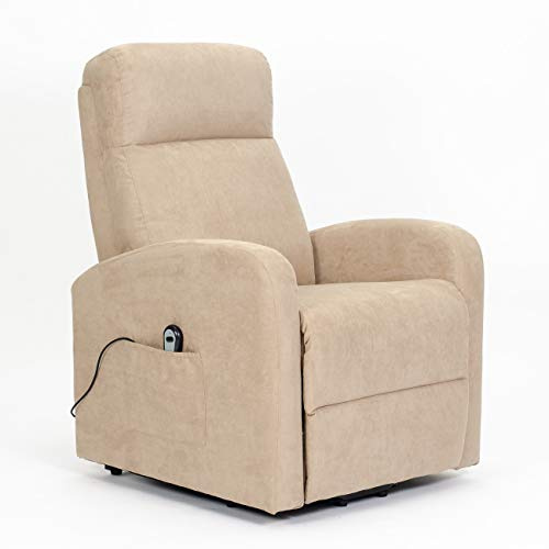 Sime Roma 2 Moteurs Fauteuil releveur inclinable Dispositif Médical 2 Roues siège à Micro-Ressorts Doux fauteuils électriques fauteuils de Relaxation Camel