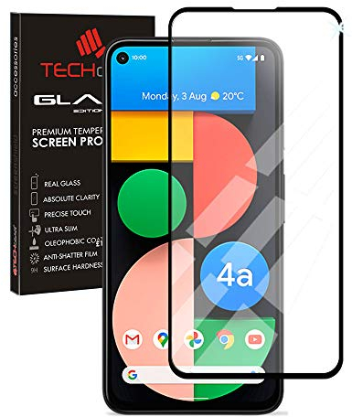 TECHGEAR Schutzfolie Schutzfolie kompatibel mit Google Pixel 4a 5G - Displayschutzfolie aus gehärtetem Glas (2.5D Runde Kante) [9H Härte] [Crystal Clarity] [Kratzfest] [No-Bubbles]