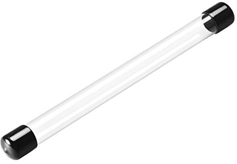 sourcing map Transparent Rigid Storage Tubing with Lids Clear Small Storage Container Tube Case with Cover Round Plastic Tube